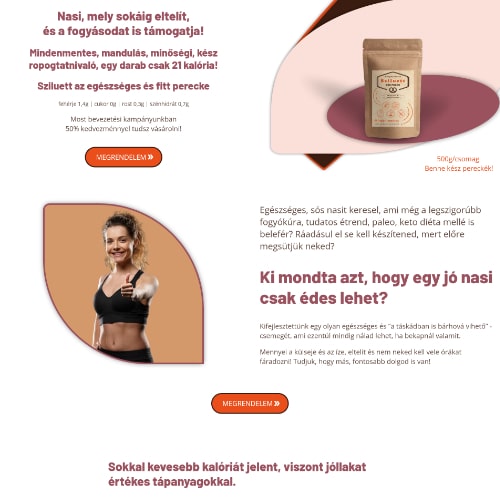 értékesítő weboldal, landing page